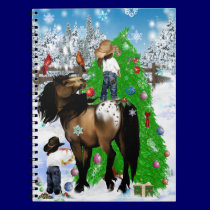 A Horse and Kid Christmas notebooks