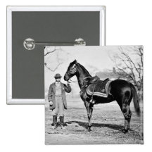 A Horse Named Cincinnati, 1865 Button