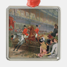 A Horse Race, 1886 Christmas Ornaments