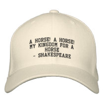 A horse - Shakespeare embroidered hats