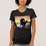 A horse silhouette and waterfall tshirt