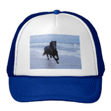 A horse wild and free trucker hats
