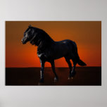 A horses sunset romp posters