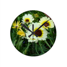 A host of yellow daisies wallclock