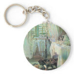 A Hotel Room by John Singer Sargent Keychain