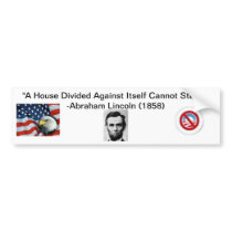 "A House Divided" Anti-Obama Bumper Sticker