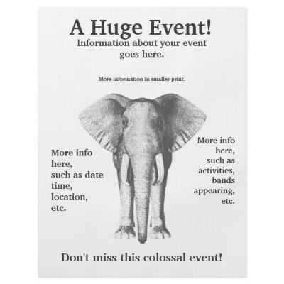 A Huge Event - Elephant Flyer by willowdewisp