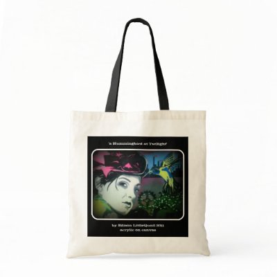 'a Hummingbird at Twilight' Canvas Bag by EdisonLittleQuail