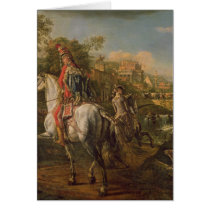 A Hussar on horseback, 1773 Greeting Cards