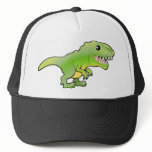 A illustration of a cute tyrannosaurus rex dinosau hat