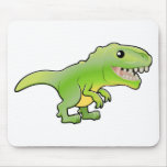 A illustration of a cute tyrannosaurus rex dinosau mouse pads