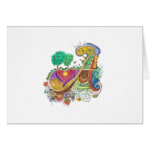 A, initial, monogram, wedding greeting cards