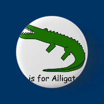 A is for Alligator buttons
