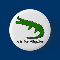 A is for Alligator buttons