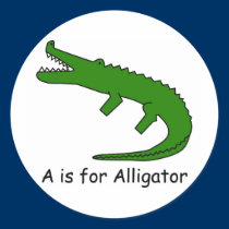 A is for Alligator stickers
