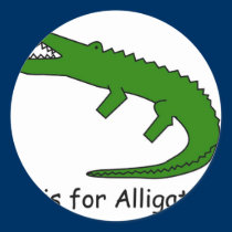 A is for Alligator stickers