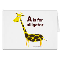 A IS FOR ALLIGATOR T-SHIRTS AND GIFTS cards