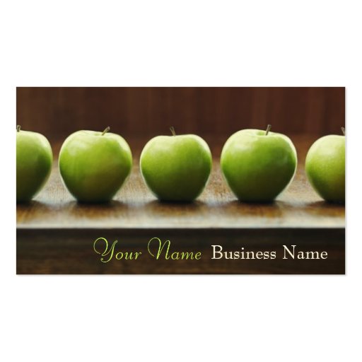 A is for Apple Business Cards (front side)