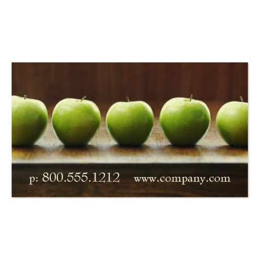 A is for Apple Business Cards (back side)