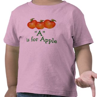 A is for Apple Learn to Spell Toddler T-Shirt shirt