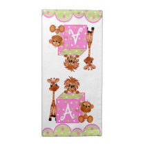 A is for Apple Monkey Napkin