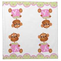 A is for Apple Monkey Napkin