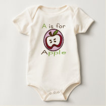 A is for Apple Organic Baby Onesie t-shirts