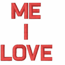 A JACKET with "ME I LOVE" on it.