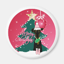 A Jazzy Christmas Refrigerator Magnet