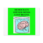 a joke about democrats postcard