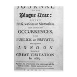 A Journal of the Plague Year, 1665 Post Card