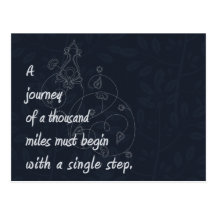 "A Journey..." Zen Proverb. Postcards