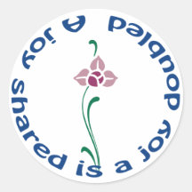 A Joy Shared Round Stickers