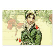 A Joyous Noel Jane Austen Inspired Gift Tag a Business Card Template