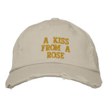 A Kiss From A Rose embroidered hats