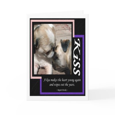 A Kiss... Greeting Card by CreatureCreations