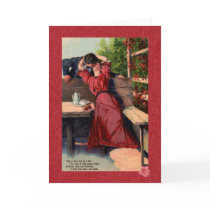 A Kiss Victorian Postcard Greeting Card