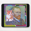 A Kitten for Vincent Van Gogh mousepads by fur_persons2 A Kitten for Vincent Van Gogh mousepads
