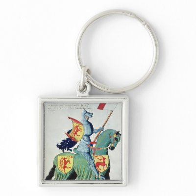 A Knight Carrying the Arms of Verona Key Chains by bridgemanart
