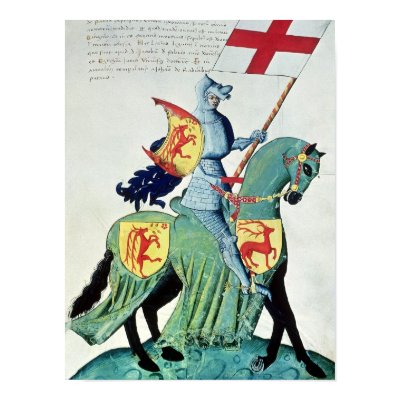 A Knight Carrying the Arms of Verona Poster by bridgemanart