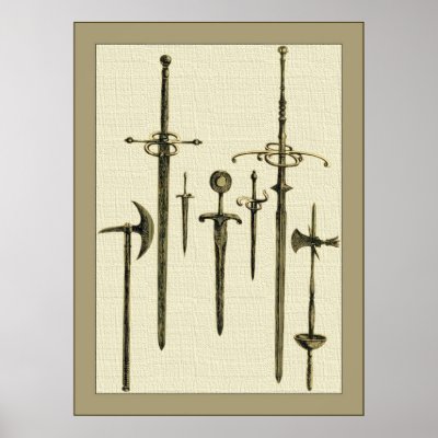 A Knight's Weapons Poster by VintageFactory