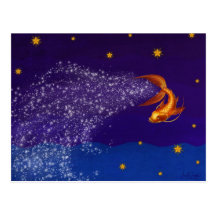 A Koi Among the Stars - postcard
