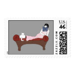 A Lady, A Cat and A Very Good Book Postage