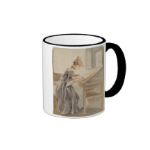 A Lady Copying at a Drawing Table, c.1760-70 (grap Mug