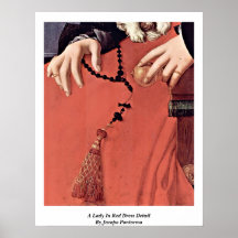 A Lady In Red Dress Detail By Jacopo Pontormo Posters