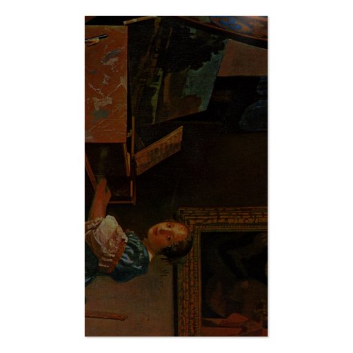 A Lady Seated At A Virginal,  By Vermeer Van Delft Business Card Templates (back side)