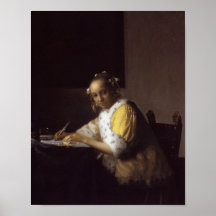 A Lady Writing Posters