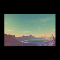 A Lake On Planet Azira posters by Graham_Conrad A Lake On Planet Azira posters