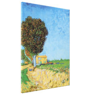 A Lane near Arles, Vincent van Gogh. Stretched Canvas Print