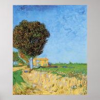 A Lane near Arles, Vincent van Gogh. Poster